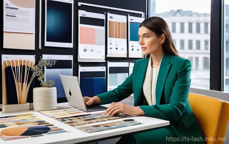 패션디자인 실무와 실기 차이 - **Prompt: The Visionary Trend Forecaster**
    A sophisticated female fashion designer, in her early...