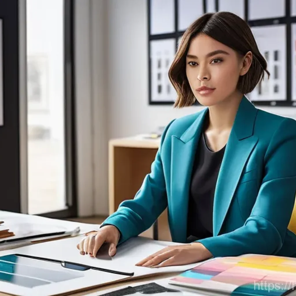 패션디자인 취업 준비의 모든 것 - The Innovative Fashion Designer's Workspace**

A vibrant, medium shot of a female fashion designer, ...